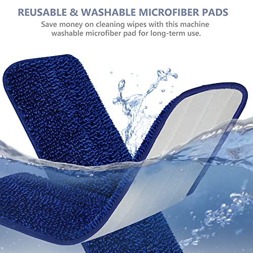 Spray Mops for Floor Cleaning, TRAV-ROUND Microfiber Wood Floor Mop with 5 Reusable Washable Pads for Dry Wet Cleaning on Hardwood Laminate Wood Ceramic Vinyl Tile