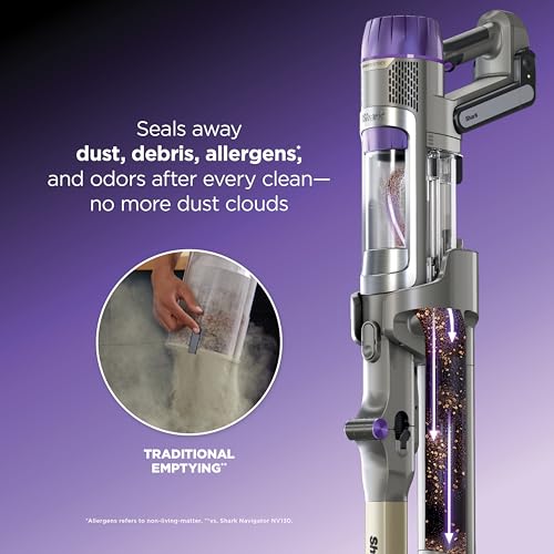 Shark PowerDetect Clean & Empty Cordless Stick Vacuum | Powerful Suction, HEPA Filtration | Carpet & Hard Floor | Portable for Pet Hair | Dark Gray | IP3251