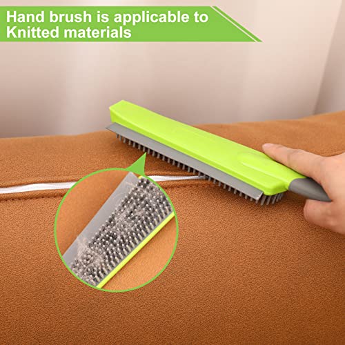 Rubber Broom with Squeegee for Carpet Pet Hair Remover,57 inch Long Handled Fur Remover Rake,Portable Detailing Lint Brush,Pet Removal Fluff Carpet, Hardwood Floor, Tile