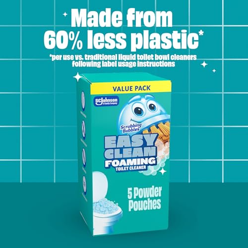 Scrubbing Bubbles Easy Clean Foaming Toilet Bowl Cleaner, Easy Drop In Powder Pouches, 100g (2 Pouches)