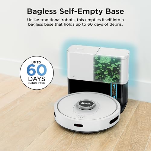 Shark Matrix Clean | Robot Vacuum Cleaner with Powerful Suction for Pet Hair, Rugs, Carpets & Hard Floors | Self-Empty Base | 60-Day Capacity | Voice Control | LiDAR Navigation | Cool Grey | AV2511AE