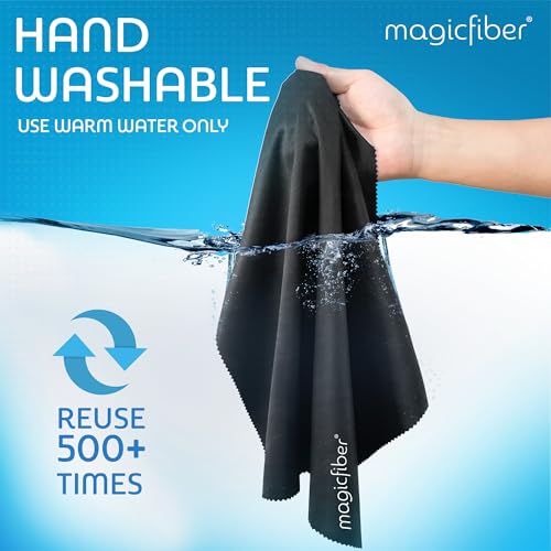 MagicFiber Extra Large Microfiber Cleaning Cloth - Premium Cloth for TV Screens, Windows, Mirrors, Glasses, Lenses, VR, Computers, Monitors, & More