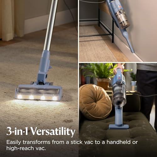 Bissell PowerClean Corded Stick Vacuum, Tangle-Free Brush Roll, Self-Standing, Bright Headlights, HEPA Filtration, Crevice & Upholstery Tools Included, 4214K