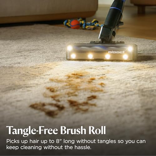 Bissell PowerClean FurFinder 200W Self-Standing Cordless Vacuum w/Tangle Free Brush Roll, Strong Suction, Removeable Battery, Wall Mount, Upholstery Tool & Bright Headlights