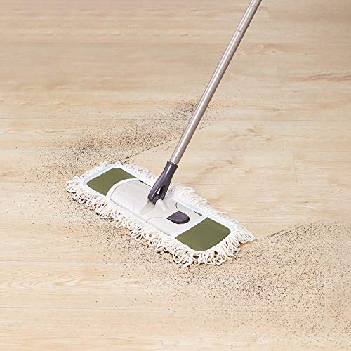 Eyliden Dust Mop, 2 Microfiber Pads, Home Commercial Cleaning, Quick Swap