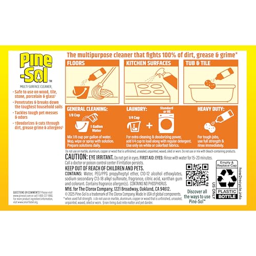 Pine-Sol Multi-Surface Cleaner, Lemon Fresh, 14 Fluid Ounces (Pack May vary)