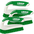 LIBMAN Scrub Brush - Heavy Duty Cleaning Brush with Strong Bristles - 3 pk Durable Scrub Brushes for Cleaning Bathroom, Kitchen, Floor, Shower, Sink, Tub, Carpet - All Purpose