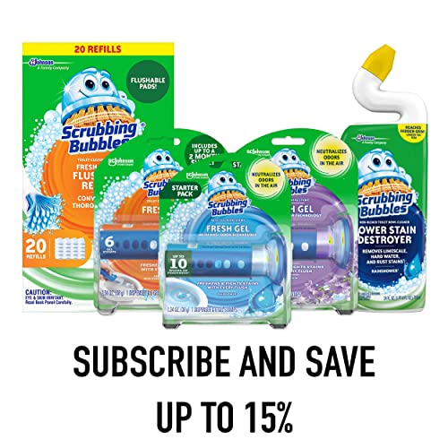 Scrubbing Bubbles Multi Surface Bathroom Cleaner Concentrate, Two 2.9 oz Concentrated Refill Bottles
