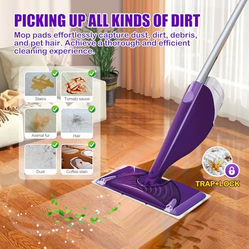 40 Count Mop Pads Refills for Swiffer Wet Jet Spray Mop, Disposable Multi Surface Wet Jet Mopping Pads for All Hardwood Floor Cleaning, 4 Layers Thickened | Super Heavy-Duty Absorbent | Stickiness