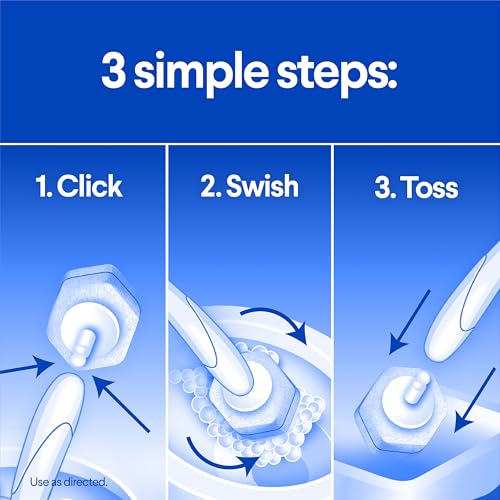 Clorox ToiletWand Disposable Toilet Cleaning System, Kills 99.9% of Germs and Viruses, Wand, Caddy and 6 Refill Heads