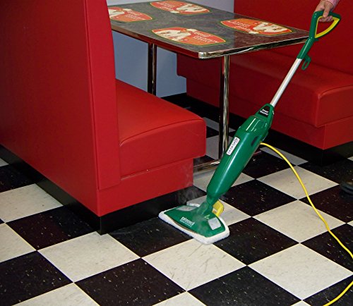 Bissell Commercial-BGST1566 Steam Mop Power Steamer, 12.5" wide, comes with Two soft pads for every day and one scrubby pad for heavy messes,Green