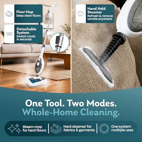 Steam & Go 10-in-1 Multi-Surface Steam Mop - Deep Clean with Heat