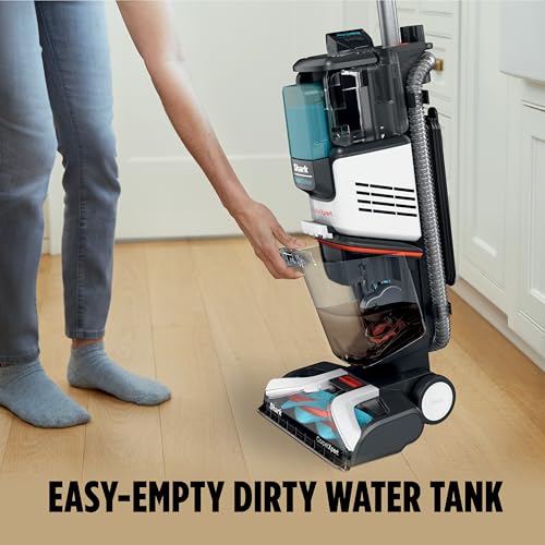 Shark CarpetXpert | Upright Carpet, Area Rug & Upholstery Cleaner | Carpet Shampooer with StainStriker Handheld Tough Stain Eliminator | Removes Tough Stains & Odors | 3 Cleaning Tools | White | EX201