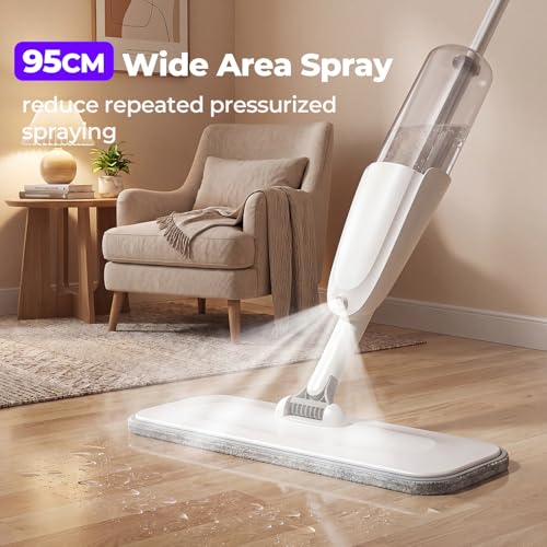 Spray Mop, Wet Dry Hardwood Floor Cleaning Mop with 500ML Sprayer, with Washable Reusable Pad for Tile, Wood, Laminate, Vinyl & Marble Floor Cleaning