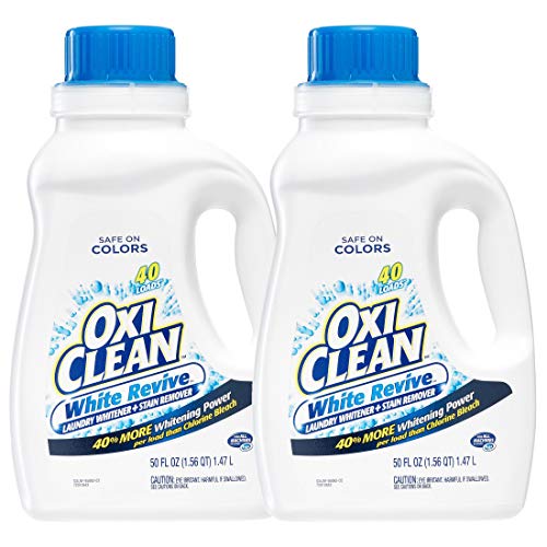 OxiClean Laundry Liquid Stain Remover, White Revive, 40 Loads, 50 Oz