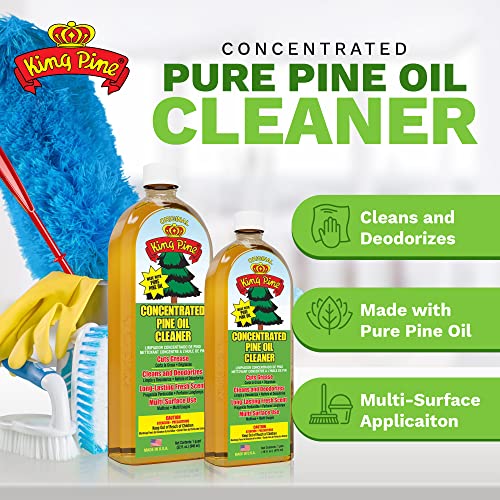 King Pine Concentrated Pine Oil Multi-Surface Cleaner Industrial Strength, Gold, 16 Fl Oz