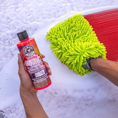 Chemical Guys CWS21516 Sticky Snowball Ultra Snow Foam Car Wash Soap (Works with Foam Cannons or Bucket Washes) Safe for Cars, Trucks, Motorcycles, RVs & More 16 fl oz, Cherry Scent