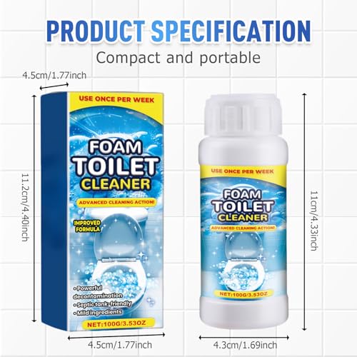 Auiepet Foam Toilet Cleaner, 2026 Upgraded Powerful Toilet Bowl Cleaner, Advanced Bathroom Cleaner for Home, Powerful Instant Bowl Cleaners for Toilets Squatting Pans (1)