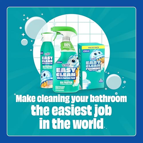 Scrubbing Bubbles Easy Clean Foaming Toilet Bowl Cleaner, Bathroom Limescale Remover that Fights Odors, Easy Drop-In Powder Pouches, 100g (4 Count, 20 Total Pouches)