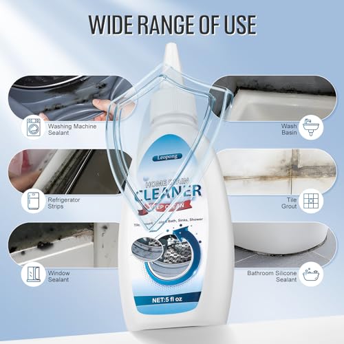 Leopong Home Cleaner Gel, Cleaner for Washing Machine, Refrigerator Strips, Household Shower, Kitchen Sinks, Walls, Tiles, Bathrooms- 5 fl oz