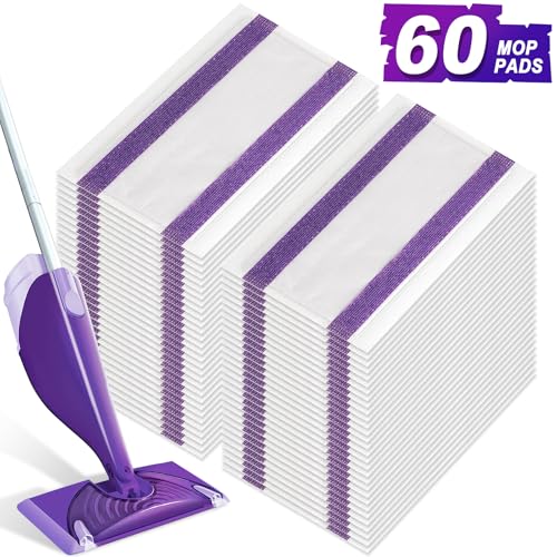 60Pack Mopping Pad Refill for swiffer Wetjet Mop Compatible with swiffer Wet Pads Refill Replacement for swiffer Wet Jet Pads Disposable Multi Surface Floor Mop Pads, Thickness & Absorbent