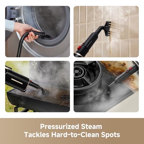 DREAME SH10 Steam Mop with Detachable Handheld Steamer, 13-in-1 Portable Steam Cleaner, 3.8 lbs Lightweight Body, 15sec Steam-Up, 212℉ Steam Cleaning, 350ml Water Tank, Steam Safety System