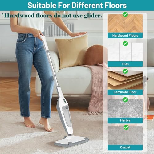 PEEH Steam Mop for Floor Cleaning, 12 in 1 Handheld Steam Cleaner for Home, Floor Steamer for Hardwood Windows Tile Laminate Shutter & Clothes with Attachments (grey)