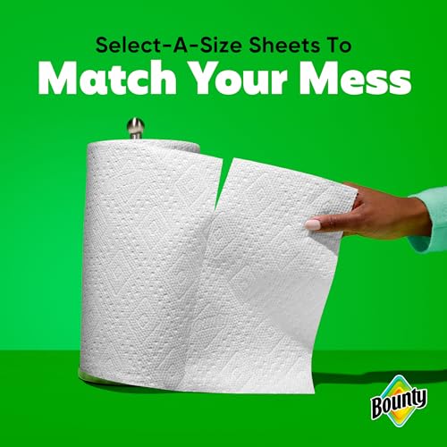 Bounty Paper Towels Select-A-Size, White, 6 Double Plus Rolls = 15 Regular Rolls