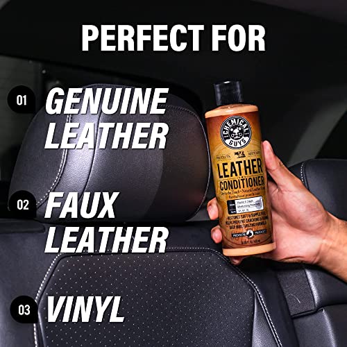 Chemical Guys Leather Cleaner and Conditioner Kit - Car Cleaner and Conditioner, Safely Cleans & Conditions Leather Car Interiors, Furniture, Shoes, Boots, Bags, Apparel & More, 2 Bottles (16 oz Each)