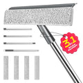 Window Squeegee for Home, Window Cleaner Tool with Extension Pole, Squeegee for Window Cleaning with 3 Microfiber Cloths and Screen Brush, Window Cleaning Kit for Car Windshield, Shower Glass Doors