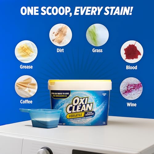 OxiClean Verstaile Stain Remover for Household and Laundry - 64 Loads (for All Machines Including He)