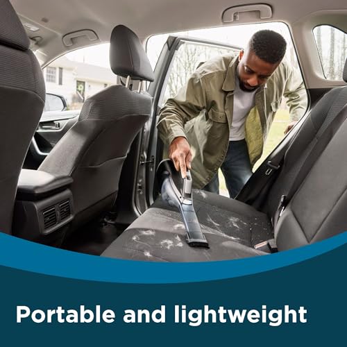 BLACK+DECKER Dustbuster Reveal Handheld Vacuum Cordless, Car Vacuum Portable Cordless, LED Light, Long Run Time, Rechargeable Lightweight Dust Buster, Includes Crevice Tool, Charging Base (HLVD320B42)