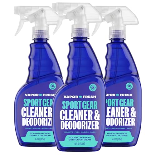 Vapor Fresh Sports Cleaner and Deodorizer - For Boxing Gloves, Sports Pads, Helmets, Gym Bags, Gym Equipment and More - Naturally Powered By Plants, 16 Fl Oz (3-Pack)
