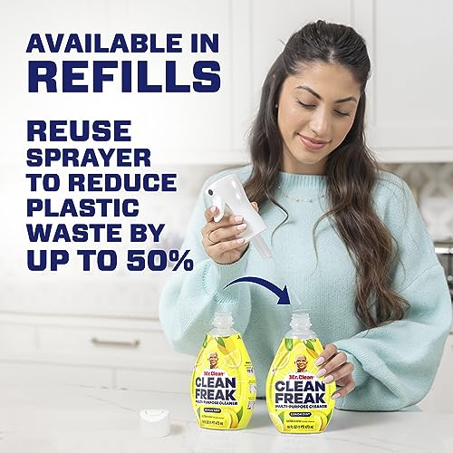 Mr. Clean, Deep Cleaning Mist Multi-Surface Spray, Lemon Zest Scent Refill, 1 Count, 16 Fl Ounce