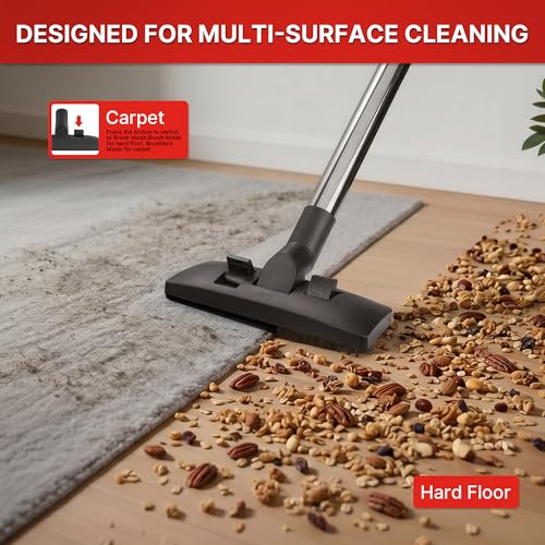 Shop-Vac 5430299 Backpack Vacuum Commercial, 1.5 Gallon 4.5 PHP Ergonomic Canister Vacuum Cleaner with HEPA Filtration, 1.5-Inch Attachments, Corded, for Multi-Surface Cleaning, Carpet and Hard Floor