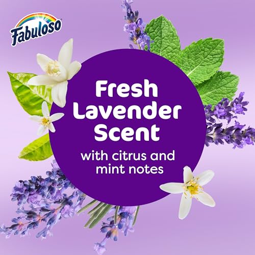 Fabuloso 2X Multi-Purpose Cleaner, No Rinse Floor Cleaner, Long-Lasting Freshness, Lavender Scent, 56 fl oz