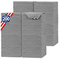FIXSMITH Shop Towels, Pack of 200, Grey Microfiber Cleaning Cloth Bulk, Microfiber Towels for Cars, All-Purpose Absorbent Cleaning Rags, Dust Cloth for Automotive, Mechanic, Garage, 11.5 x 11.5 inch