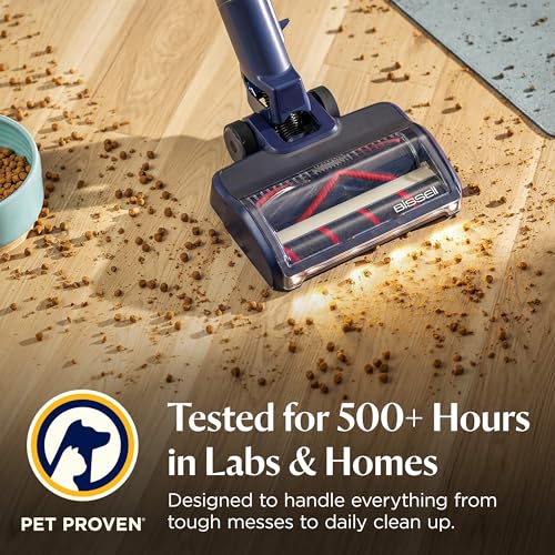 Bissell PowerClean DualBrush 280W Self-Standing Cordless Vacuum, DualBrush & AutoAdapt Tech, Self-Cleaning Brush Roll, Strong Suction, Removeable Battery, Upholstery Tool & Bright Headlights, 4196K