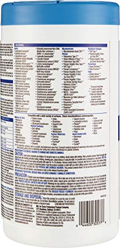 Clorox Healthcare Bleach Germicidal Wipes, 6" x 5", 150 Count Canister (Package May Vary)