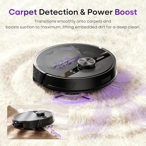 MONSGA Robot Vacuum and Mop Combo, 7000Pa Robotic Vacuum with Lidar Navigation, 180mins Runtime, Tangle-Free Robot Mop, 5 Editable Maps, APP/Remote/Voice Control, Ideal for Hard Floors and Carpets
