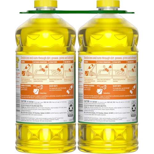 Pine-Sol 2X Concentrated Multi-Surface Cleaner Lemon Scent 60 Fl Oz (Pack of 2 total of 120 Fl oz)