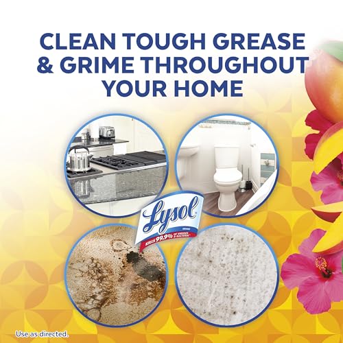 LYSOL Bathroom Cleaner Spray, Foaming Cleaner for Bathrooms, Showers, and Tubs, Mango & Hibiscus Scent, 32oz