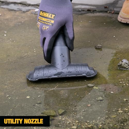DEWALT Wet and Dry Vacuum 9 Gallon Poly Wet/Dry Vac Yellow Shop Vacuum 5 HP Strong Suction for Jobsite, Workshop 3 in 1 Multi Functions Model: DXV09P