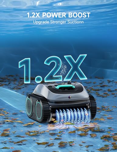 (2026 Upgrade) WYBOT C1 Cordless Robotic Pool Cleaner, 4-in-1 Pool Vacuum for Inground Pools & Above Ground Pool Up to 150 Mins Runtime, Power Suction with Smart Navigation & APP Control, Lake Green