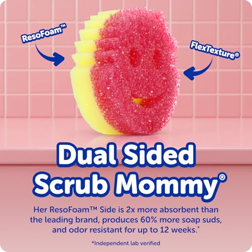Scrub Mommy Kitchen Sponges - Dual-Sided Dish Sponges for Scrubbing - Non-Scratch Cleaning Sponges for Washing Dishes, Bathroom & Multi-Surface Cleaning - Online Exclusive (3 Count)