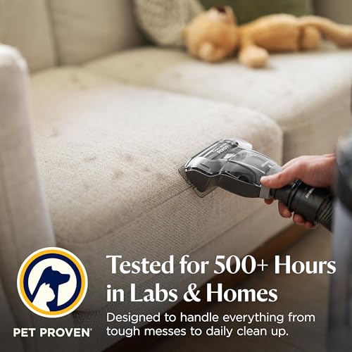 Bissell Pet Hair Eraser Turbo Lift-Off Vacuum, w/Self-Cleaning Brush Roll, HEPA Filtration, Powerful Pet Hair Pickup with TurboBrush Pivot Tool & LED-lit dusting Brush & Crevice Tool, 3774F
