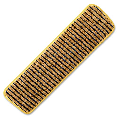 Rubbermaid Commercial Products HYGEN Microfiber Super Scrubber Damp Mop Pad, 18-inch, Yellow, for Floor Cleaning on Title/Hardwood/Laminate Floors
