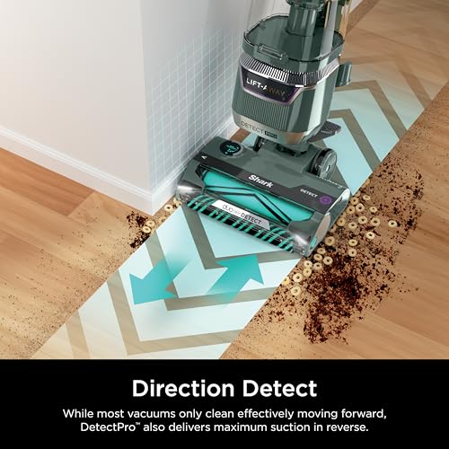 Shark Detect Pro Lift-Away ADV Bagless Upright Vacuum with DuoClean Detect, HEPA Filter, Anti-Allergen, Powerful Suction, and Odor Neutralizer Technology, Evergreen, LA802