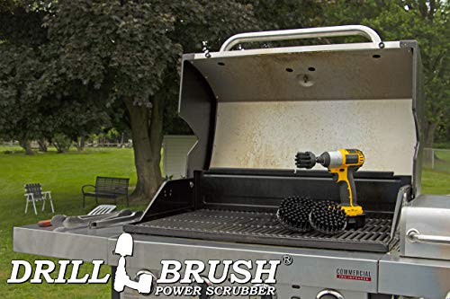 Ultra Stiff Drill Powered Cleaning Brush Set - Heavy Duty Industrial Stripping - Cordless Drill Power Scrubber Grill Brush for Household Cleaning Supplies - Rust Remover - No Wires - BBQ Grill Brush