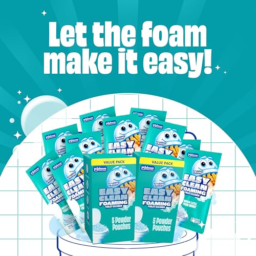 Scrubbing Bubbles Easy Clean Foaming Toilet Bowl Cleaner, Easy Toilet Drop In Powder Pouches, 3.5 Ounce (Pack of 10)